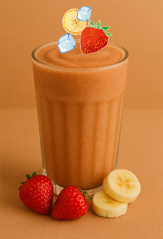 Klassischer Strawberry Banana Smoothie